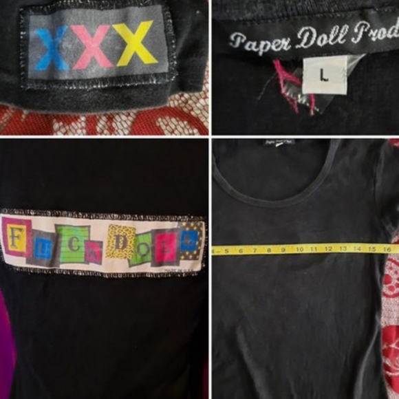 Extremely VINTAGE & RARE baby tee by Paper Doll Prod! 🖤☠🖤☠🖤 - Picture 4 of 4